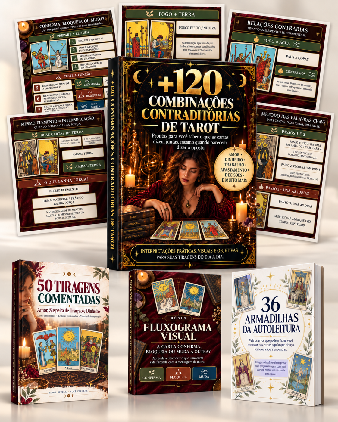 Coleção +120 Combinações Contraditórias de Tarot e bônus